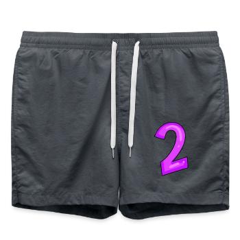 Zwei - Nummer 2 - Badeshorts - Anthrazit - Vorne - AI Model Male 185 light (185cm)