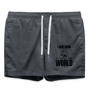 Airplane - Swim Trunks - anthracite - Front - AI Model Male 185 light (185cm)