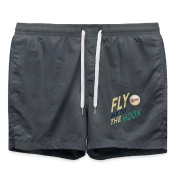 fly me to the moon - Swim Trunks - anthracite - Front - AI Model Male 185 light (185cm)