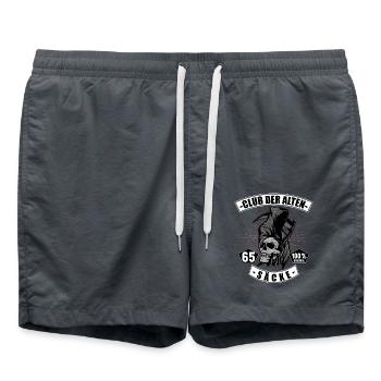 65 Jahre 65. Geburtstag Legendär Club der alten - Badeshorts - Anthrazit - Vorne - AI Model Male 185 light (185cm)