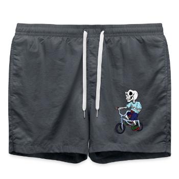 Skeleton Skull Vélo Cadeau - Short de bain - charbon - Devant - AI Model Male 185 light (185cm)