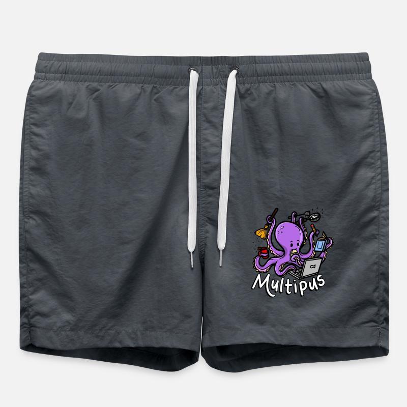 Multipus Multitasking Octopus - Swim Trunks - anthracite