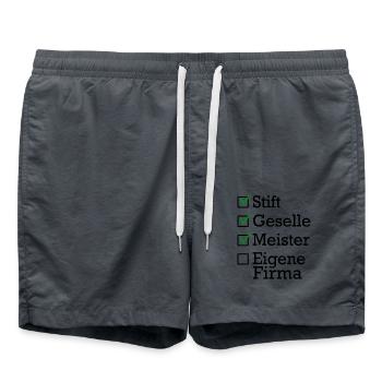 Stift Geselle Meister - Badeshorts - Anthrazit - Vorne - AI Model Male 185 light (185cm)
