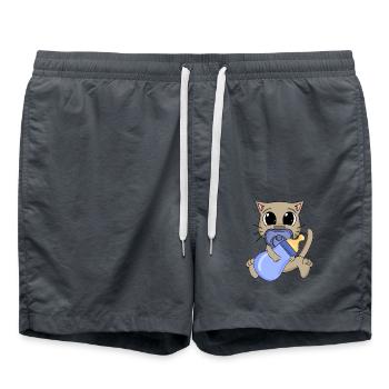 Bébé Jeune Chat - Short de bain - charbon - Devant - AI Model Male 185 light (185cm)