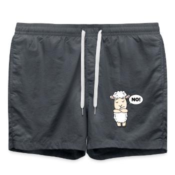 Schaf Nein - Badeshorts - Anthrazit - Vorne - AI Model Male 185 light (185cm)