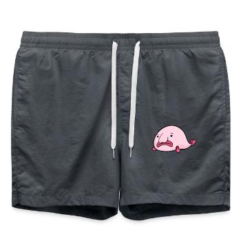 Blobfisch Fisch - Badeshorts - Anthrazit - Vorne - AI Model Male 185 light (185cm)