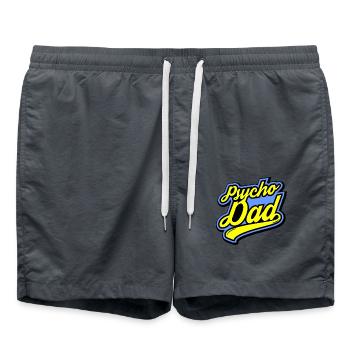 Psycho - Papa - Psycho - Dad - Short de bain - charbon - Devant - AI Model Male 185 light (185cm)