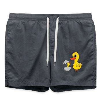 Duck with baby duck - Swim Trunks - anthracite - Front - AI Model Male 185 light (185cm)