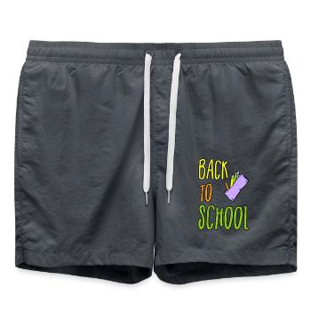 school back to school - Badeshorts - Anthrazit - Vorne - AI Model Male 185 light (185cm)