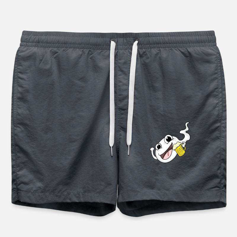 Sperma mit Bier - Badeshorts - Anthrazit