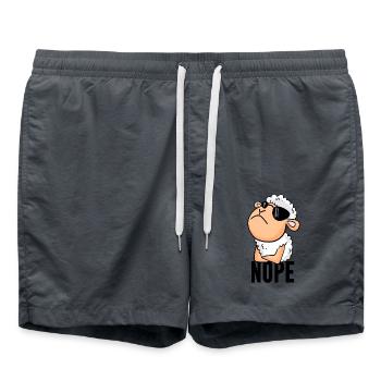 Sheep nope funny - Swim Trunks - anthracite - Front - AI Model Male 185 light (185cm)