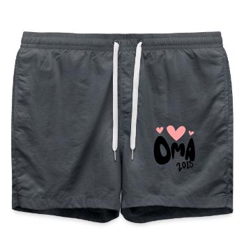 Oma 2023 - Werdende Oma 2023 - Badeshorts - Anthrazit - Vorne - AI Model Male 185 light (185cm)