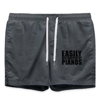 Pianist Gift - Swim Trunks - anthracite - Front - AI Model Male 185 light (185cm)