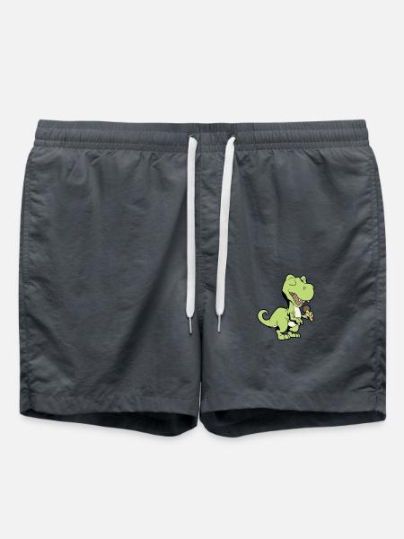 Singing Dino with Microphone - TREX - Swim Trunks - anthracite