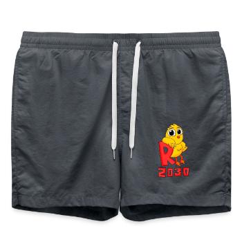 Rente 2030 Ruhestand Renteneintritt Rentner - Badeshorts - Anthrazit - Vorne - AI Model Male 185 light (185cm)