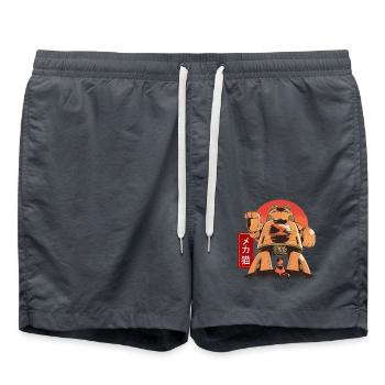 Cat Mech Robot Anime Japanese Mechanical - Swim Trunks - anthracite - Front - AI Model Male 185 light (185cm)