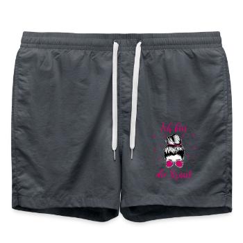 Ich Bin Die Braut Geschenk - Badeshorts - Anthrazit - Vorne - AI Model Male 185 light (185cm)