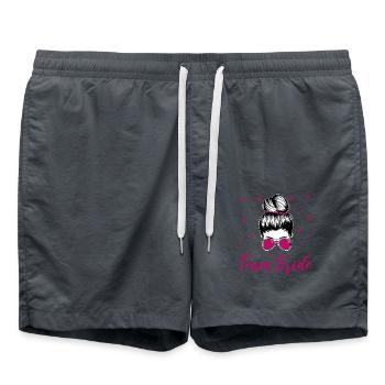 Team Braut Junggesellinnenabschied - Badeshorts - Anthrazit - Vorne - AI Model Male 185 light (185cm)