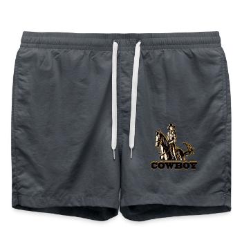 Cowboy I Texas Cowboy I Cowboy Kostüm - Badeshorts - Anthrazit - Vorne - AI Model Male 185 light (185cm)