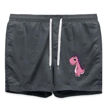 Dino Motif - Swim Trunks - anthracite - Front - AI Model Male 185 light (185cm)