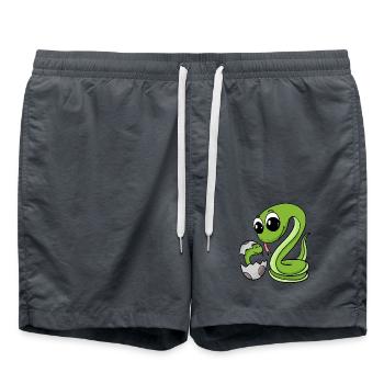 Serpent avec bébé serpent - Short de bain - charbon - Devant - AI Model Male 185 light (185cm)