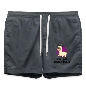 Doktorarbeit Promotion Doktortitel Doktor - Badeshorts - Anthrazit - Vorne - AI Model Male 185 light (185cm)