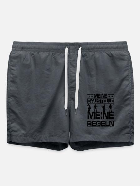 Meine Baustelle - Badeshorts - Anthrazit