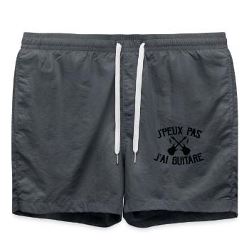 Je Peux Pas J'ai Guitare - Short de bain - charbon - Devant - AI Model Male 185 light (185cm)