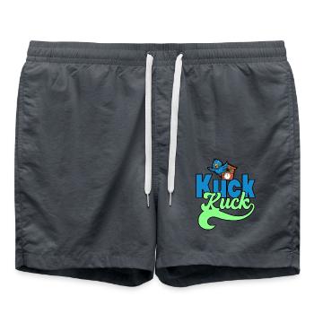 Kuck Kuck für einen Schwarzwälder und Urlauber - Badeshorts - Anthrazit - Vorne - AI Model Male 185 light (185cm)