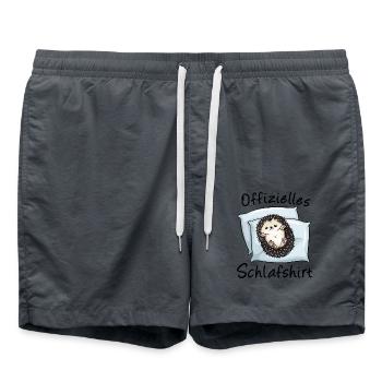 Lustiges Afrikanischer Weißbauchigel Igel Kostüm - Badeshorts - Anthrazit - Vorne - AI Model Male 185 light (185cm)