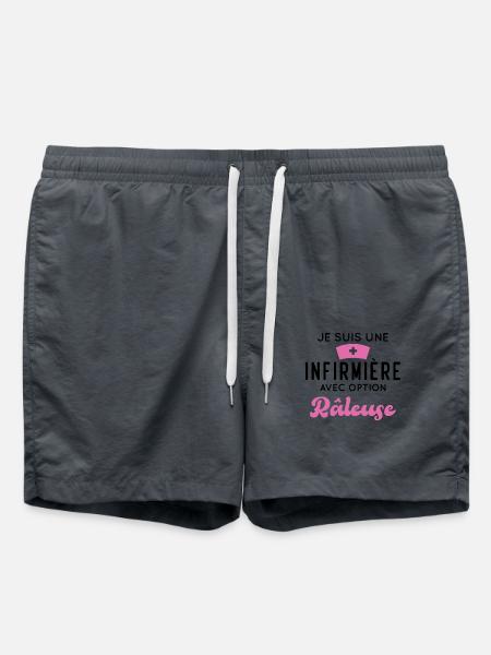 Je suis une infirmière avec option râleuse - Short de bain - charbon