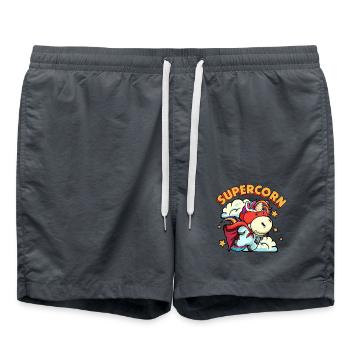 Drôle supercorn Licorne Papa Cool Papa - Short de bain - charbon - Devant - AI Model Male 185 light (185cm)