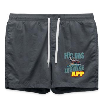 Für das gibt es noch keine App - Badeshorts - Anthrazit - Vorne - AI Model Male 185 light (185cm)