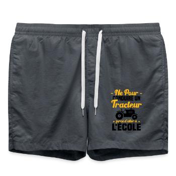 Né pour conduire un tracteur humour cadeau - Short de bain - charbon - Devant - AI Model Male 185 light (185cm)
