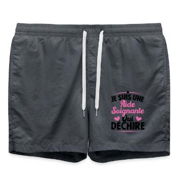 Je Suis Une Aide Soignante Qui Déchire - Short de bain - charbon - Devant - AI Model Male 185 light (185cm)