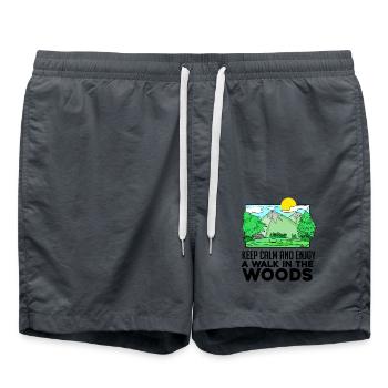 Berge Wandern Bergsteigen Gebirge Geschenk - Badeshorts - Anthrazit - Vorne - AI Model Male 185 light (185cm)
