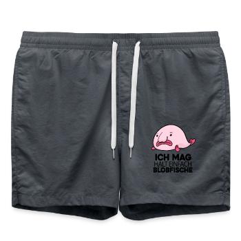 Blobfisch Fisch Fische - Badeshorts - Anthrazit - Vorne - AI Model Male 185 light (185cm)