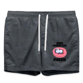 Pinguin Pinguine - Badeshorts - Anthrazit - Vorne - AI Model Male 185 light (185cm)
