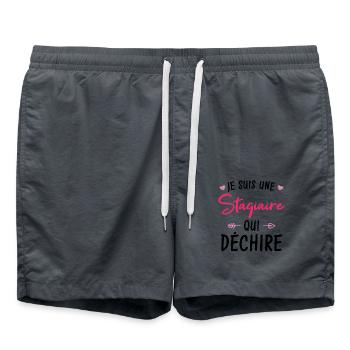 Je Suis Une Stagiaire Qui Déchire - Short de bain - charbon - Devant - AI Model Male 185 light (185cm)