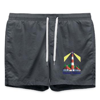 Leuchtturm - Ostseeheilbad Dahme - Badeshorts - Anthrazit - Vorne - AI Model Male 185 light (185cm)