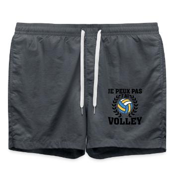 Je Peux Pas J'ai Volley - Short de bain - charbon - Devant - AI Model Male 185 light (185cm)