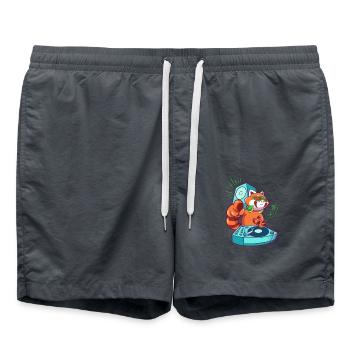 Cartoon Red Panda DJ à la platine - Short de bain - charbon - Devant - AI Model Male 185 light (185cm)
