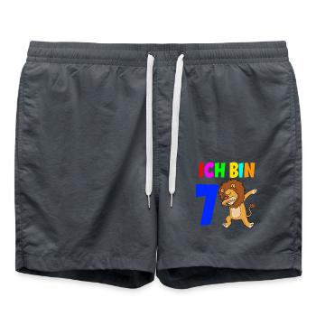 Ich bin 7 - Badeshorts - Anthrazit - Vorne - AI Model Male 185 light (185cm)