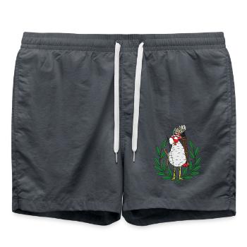 Poulet guerrier hippie poulets flèche - Short de bain - charbon - Devant - AI Model Male 185 light (185cm)