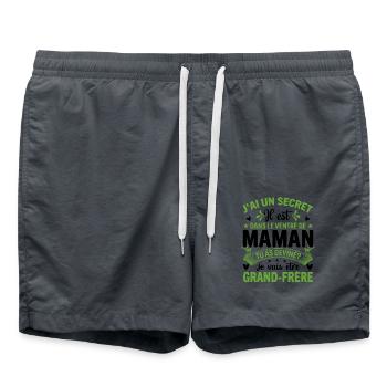 Le Secret D'un Grand Frère - Short de bain - charbon - Devant - AI Model Male 185 light (185cm)