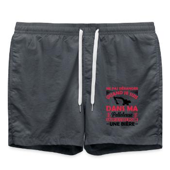 Pelleteuse Et Bière - Short de bain - charbon - Devant - AI Model Male 185 light (185cm)