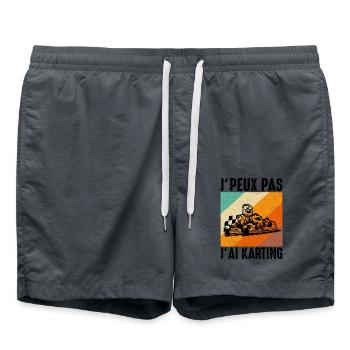 Je Peux Pas J'ai Karting - Short de bain - charbon - Devant - AI Model Male 185 light (185cm)