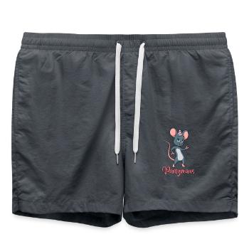 Partymaus - Badeshorts - Anthrazit - Vorne - AI Model Male 185 light (185cm)