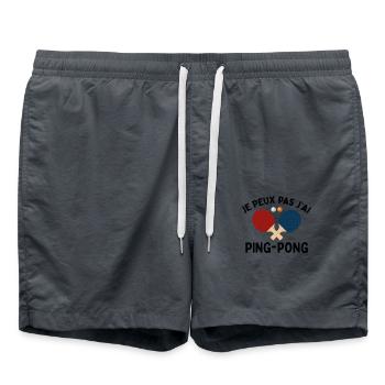 Je Peux Pas J'ai Ping Pong - Short de bain - charbon - Devant - AI Model Male 185 light (185cm)