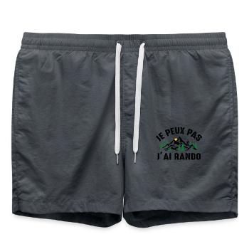 Je Peux Pas J'ai Rando - Short de bain - charbon - Devant - AI Model Male 185 light (185cm)